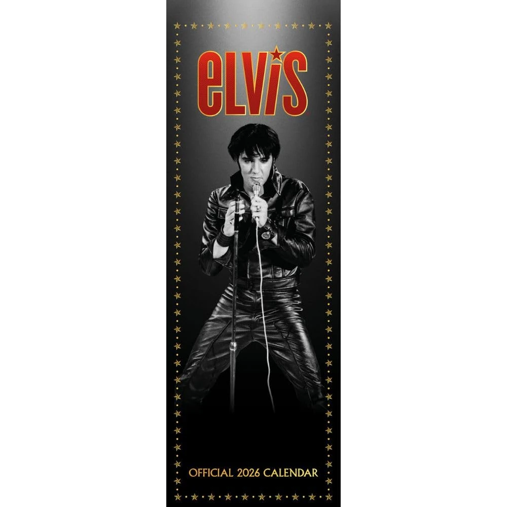2026 CALENDAR ELVIS MONTH TO VIEW SLIM WALL CALENDAR OFFICIAL PRODUCT