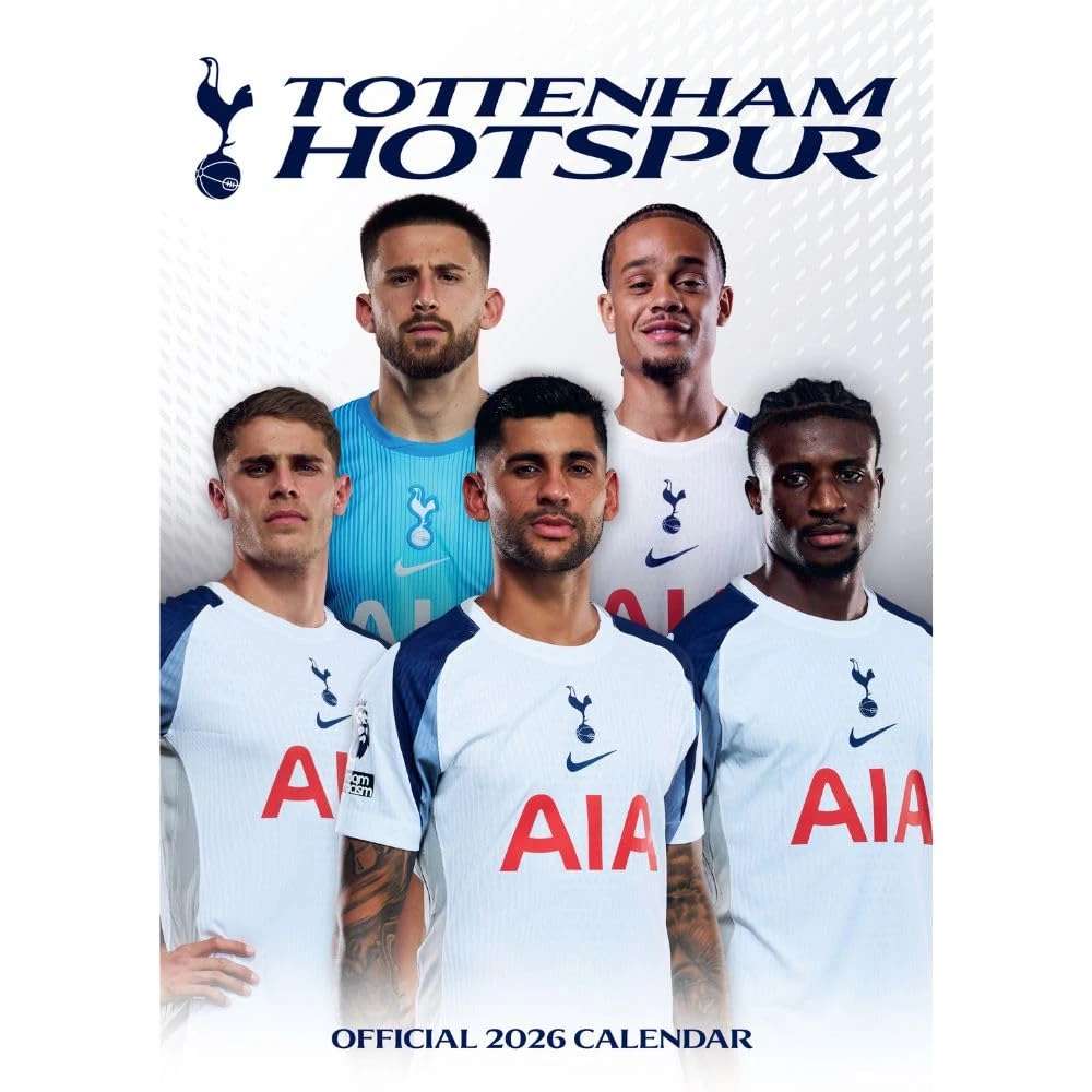 2026 CALENDAR TOTTENHAM HOTSPUR FC MEN'S MONTH TO VIEW A3 WALL CALENDAR OFFICIAL PRODUCT