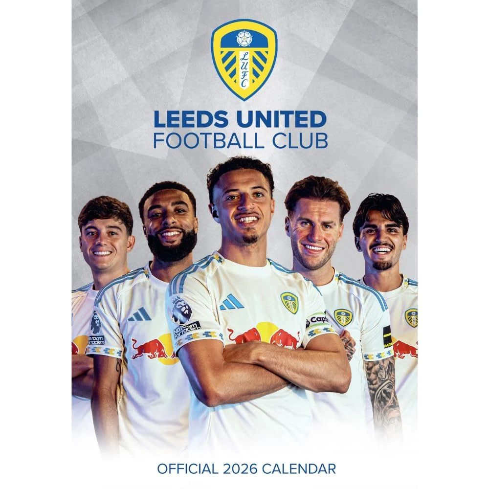 2026 CALENDAR LEEDS UNITED FC MONTH TO VIEW A3 WALL CALENDAR OFFICIAL PRODUCT