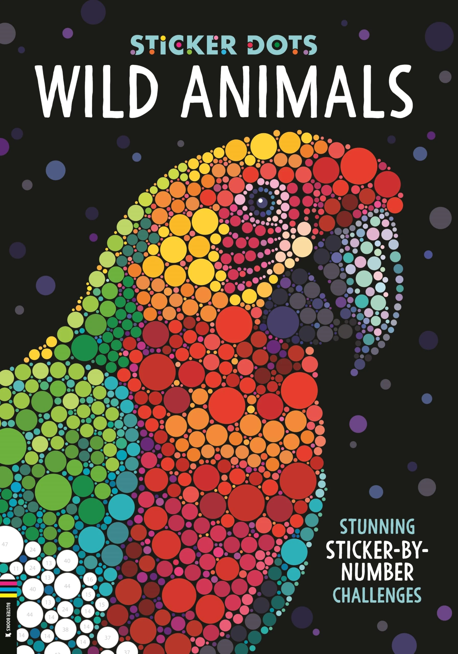 Sticker Dots: Wild Animals: Stunning Sticker by Numbers Challenges