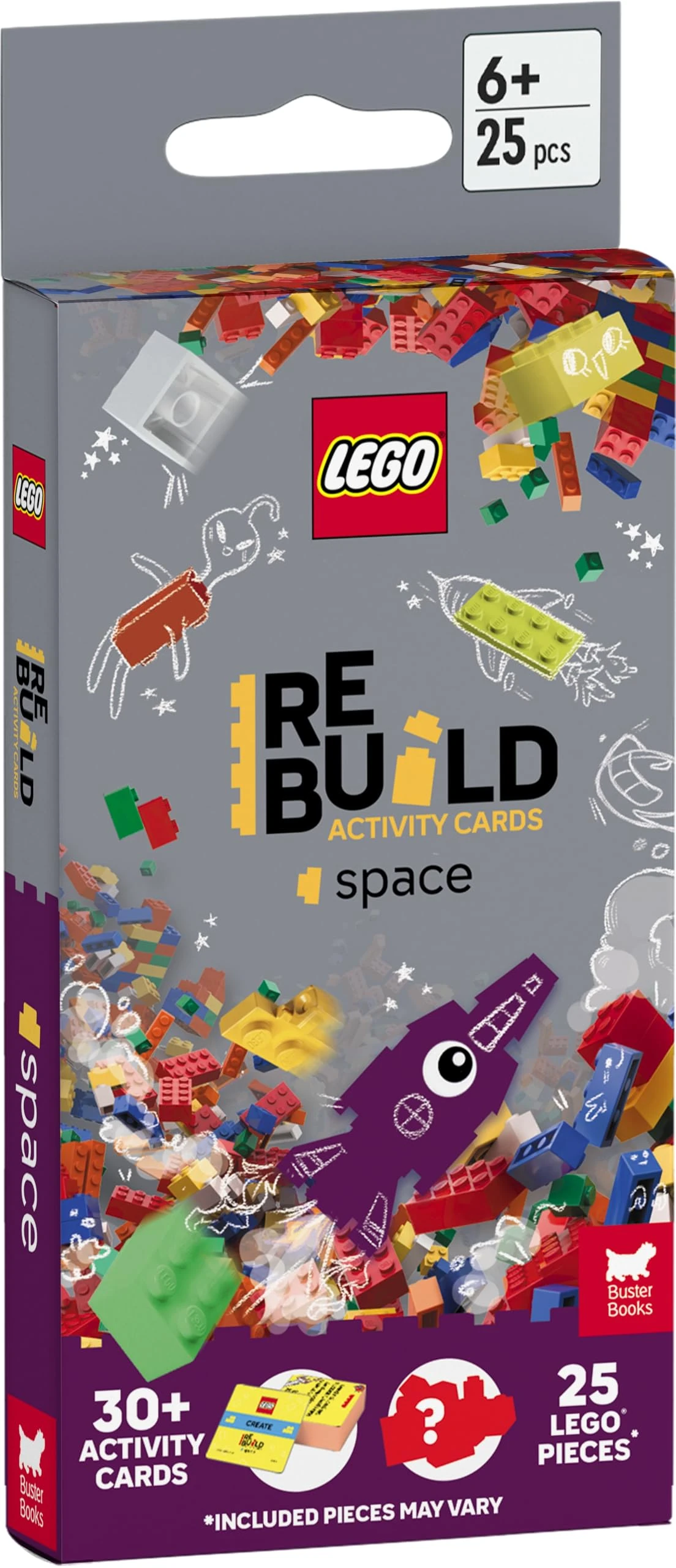 LEGO® Books: ReBuild Activity Cards: Space (with over 30 activity cards and 25 LEGO elements)