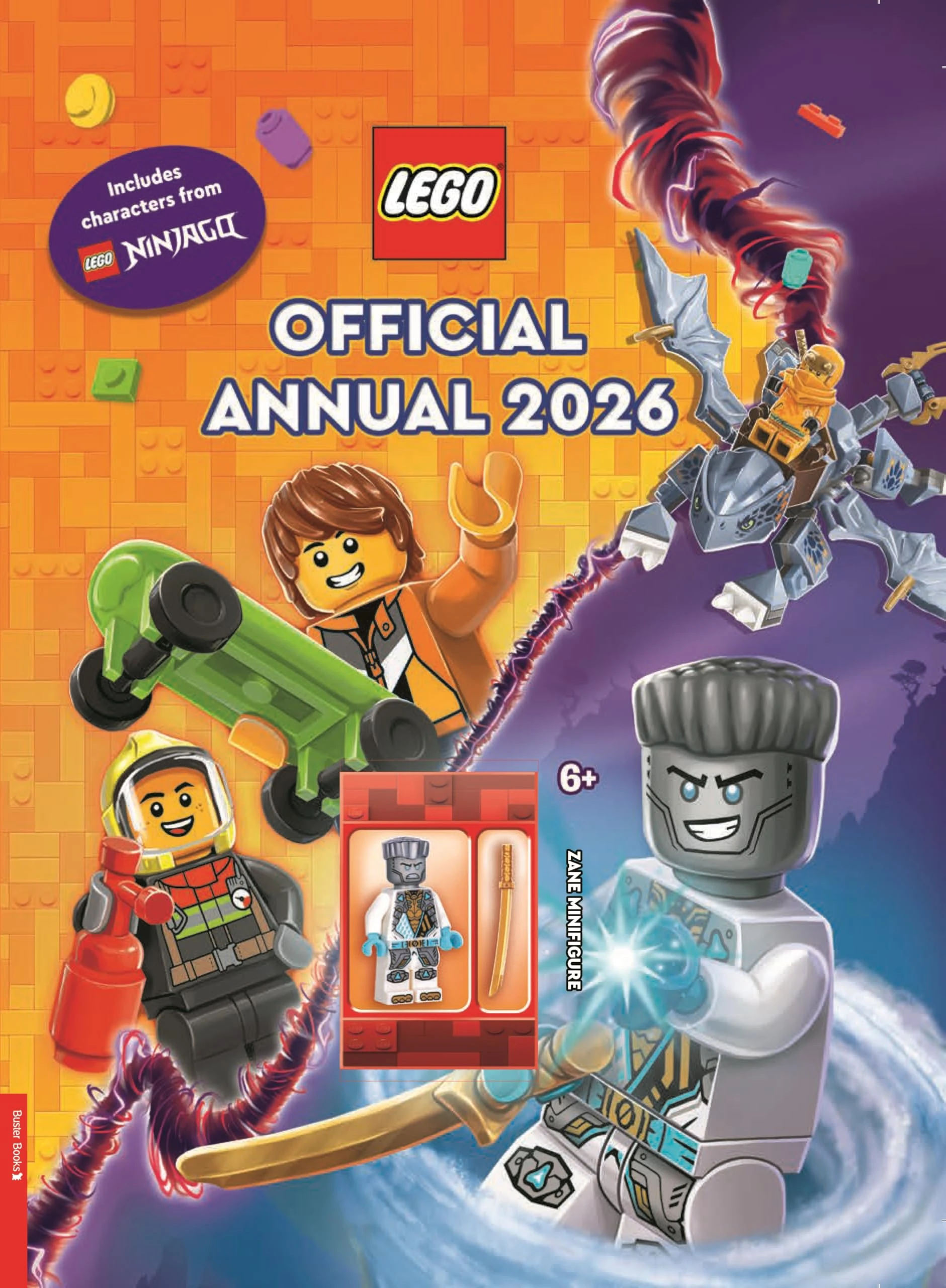 LEGO® Books. Official Annual 2026 (with Zane LEGO NINJAGO® minifigure) (LEGO® Annual)