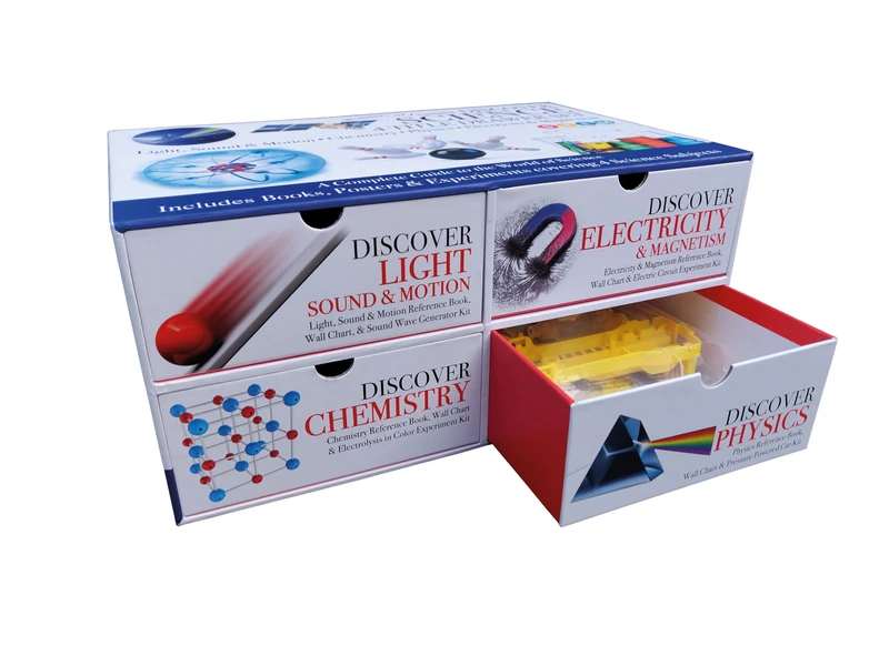 Discover Science Children's Bumper STEM Box Set - Includes Chemistry, Physics, Electricity & Light Science Kits - Image 1
