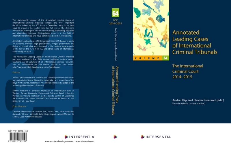 Annotated Leading Cases of International Criminal Tribunals - Volume 64, 64: International Criminal Court 1 December 2014 - 17 June 2015