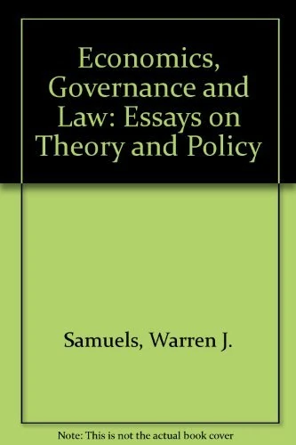 Economics, Governance and Law: Essays on Theory and Policy