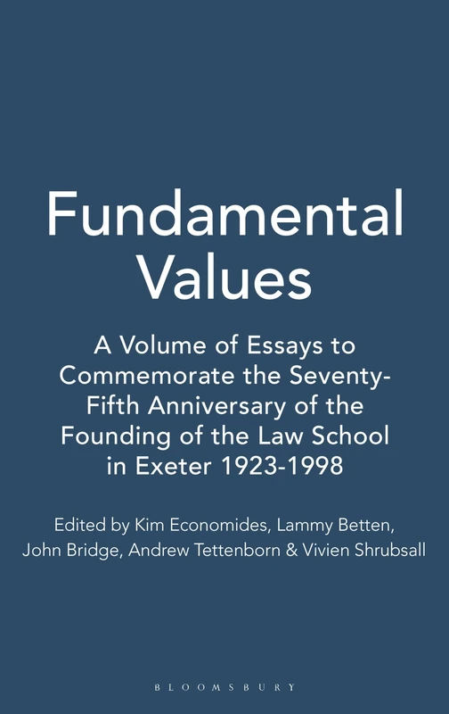 Bloomsbury Fundamental Values: Exeter Law School Essays - Image 1