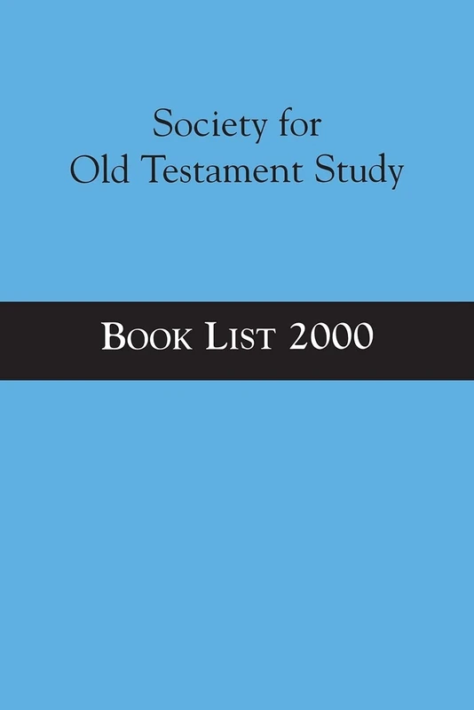 Society for Old Testament Study Book List 2000