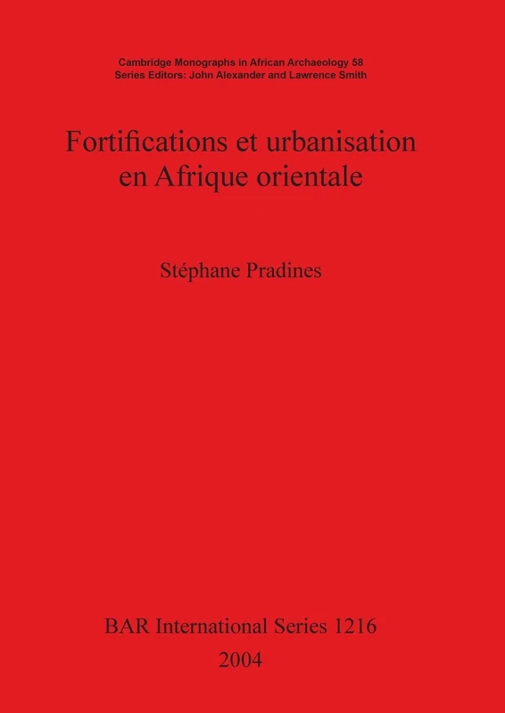 Fortifications et urbanisation en Afrique orientale: 1216 (British Archaeological Reports International Series)