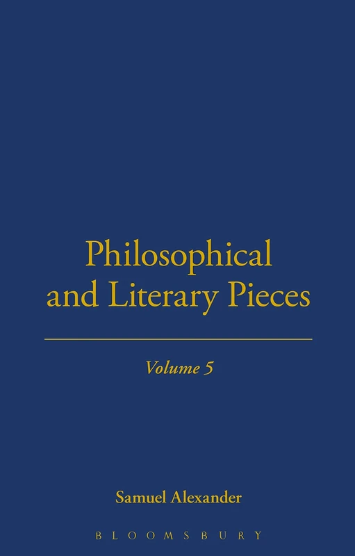 Philosophical And Literary Pieces: 4 (The Thoemmes library of British philosophy)