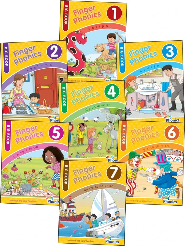 Finger Phonics Big Books 1-7: in Precursive Letters (British English edition)