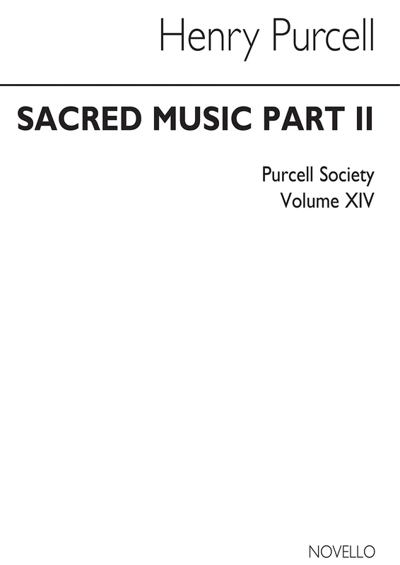 Purcell Society Volume 14. Mixed Choir And Ensemble.: Sacred Music Part 2 Nine Anthems