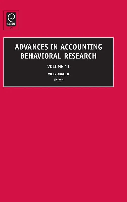 Advances in Accounting Behavioral Research: 11