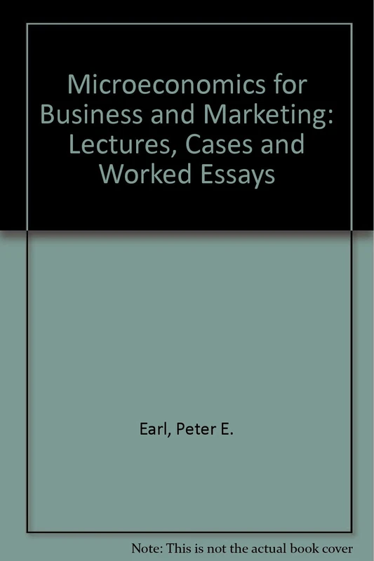 Edward Elgar Microeconomics for Business and Marketing Book