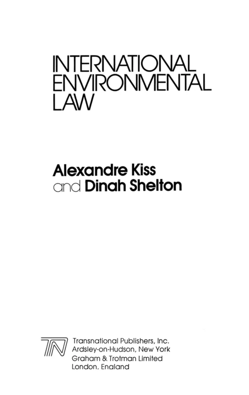 International Environmental Law