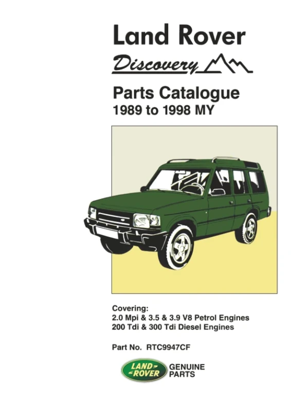 Land Rover Discovery Parts Catalogue 1989-1998 MY