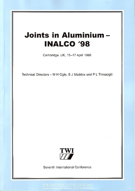 Joints in Aluminium - INALCO '98: Seventh International Conference - Image 1