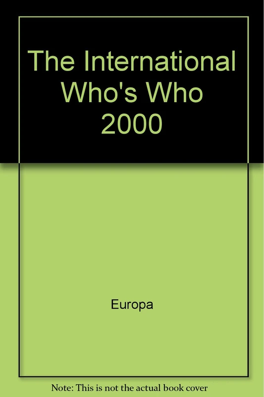 Intl Whos Who 2000 Pk Bk&Cdr (International Who's Who)