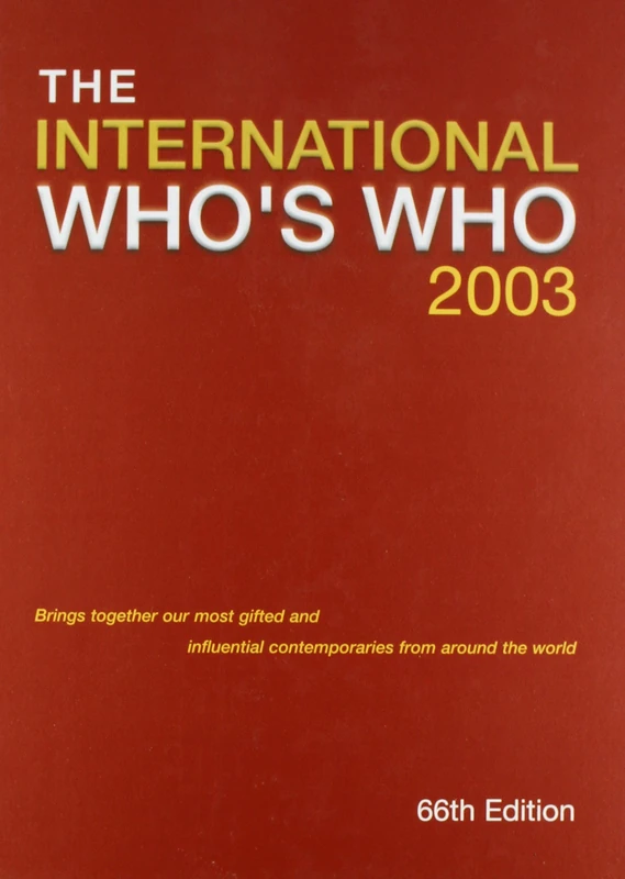The International Who's Who Book 2003 and Online Bundle