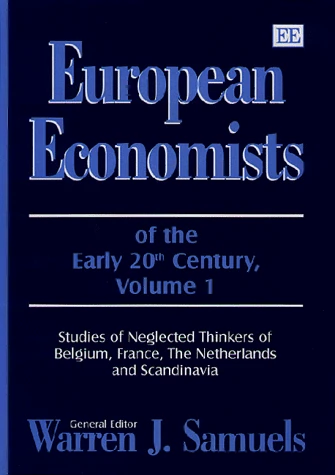 Edward Elgar European Economists of the Early 20th Century