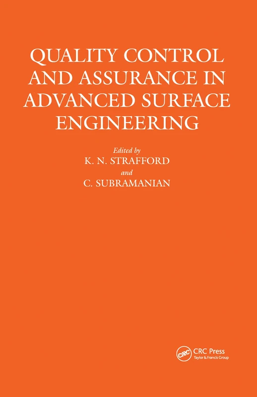 Quality Control and Assurance in Advanced Surface Engineering (Book)