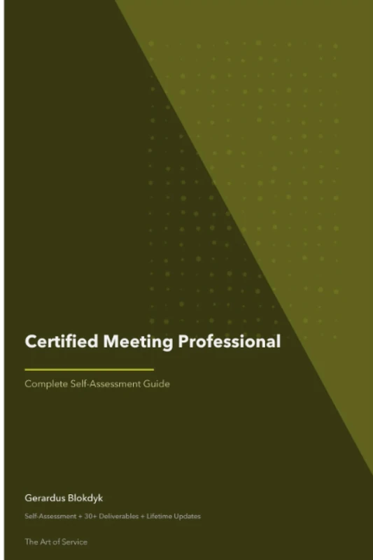 Certified Meeting Professional A Complete Guide - 2020 Edition
