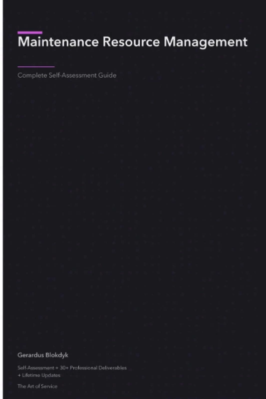 Maintenance Resource Management A Complete Guide - Image 1