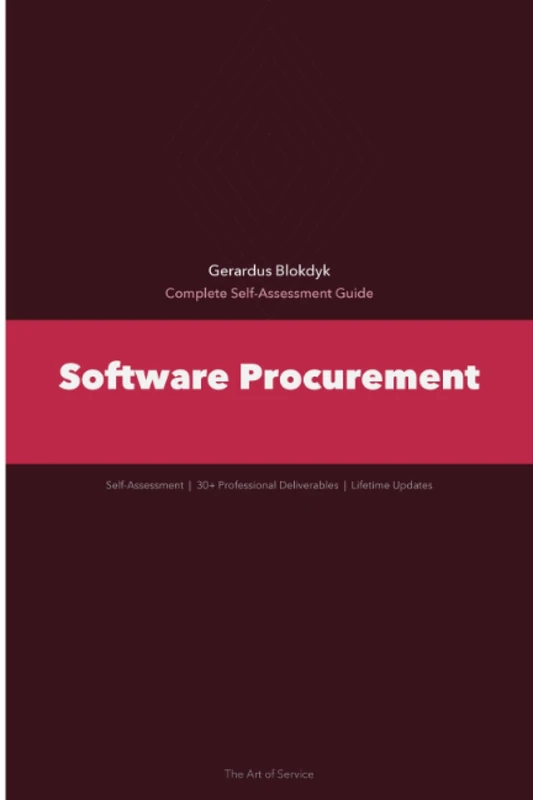 Software Procurement A Complete Guide - 2020 Edition