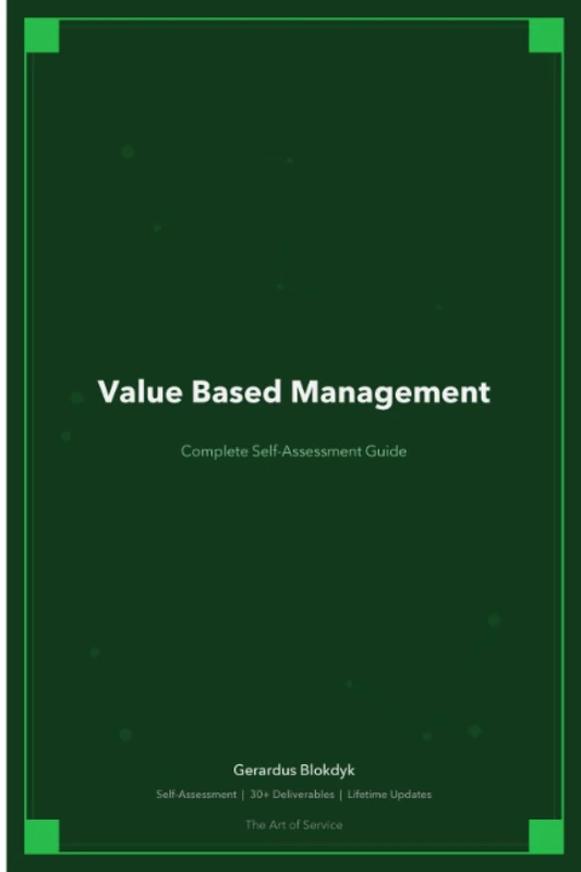 Value Based Management A Complete Guide