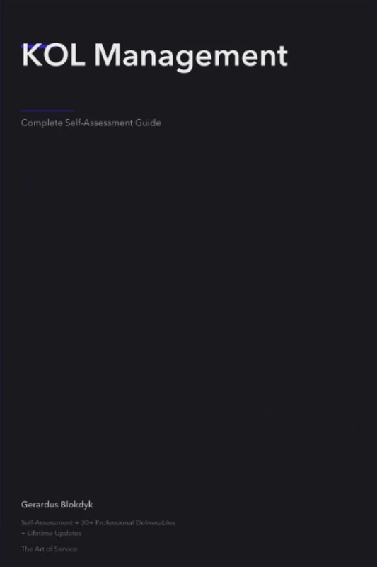 KOL Management A Complete Guide - 2020 Edition