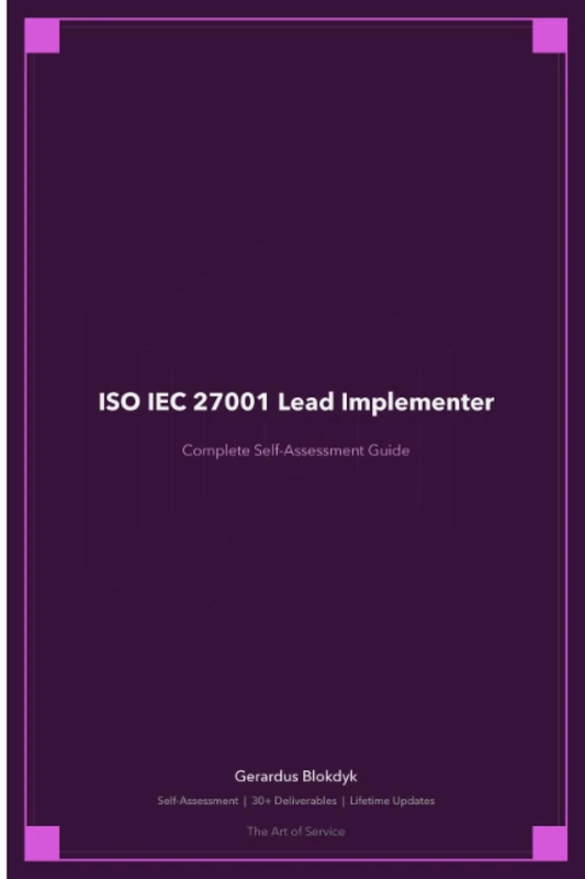 ISO IEC 27001 Lead Implementer A Complete Guide - 2020 Edition - Image 1