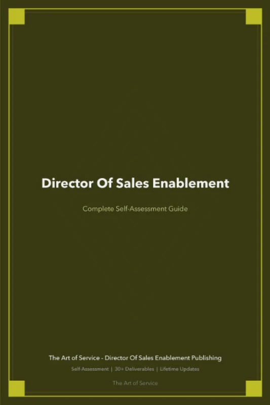 Director Of Sales Enablement A Complete Guide