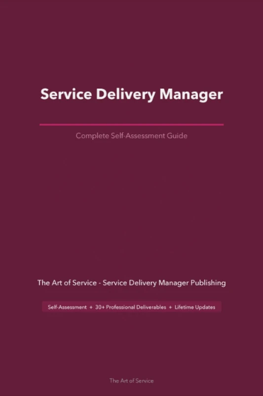 Service Delivery Manager A Complete Guide