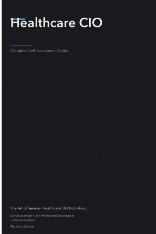 Healthcare CIO A Complete Guide