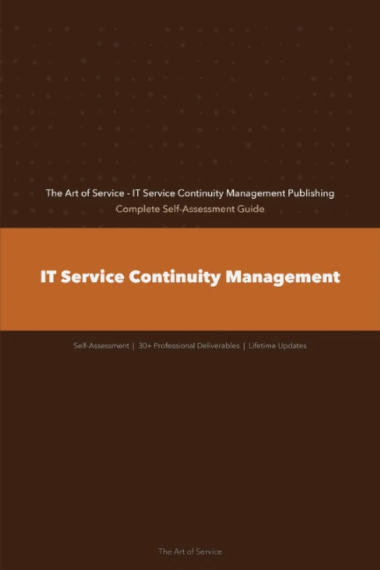 IT Service Continuity Management A Complete Guide - 2021 Edition - Image 1