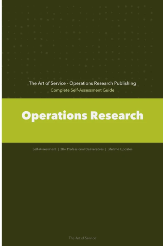 Operations Research A Complete Guide