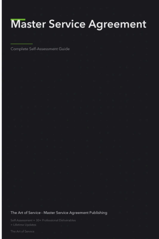 Master Service Agreement A Complete Guide