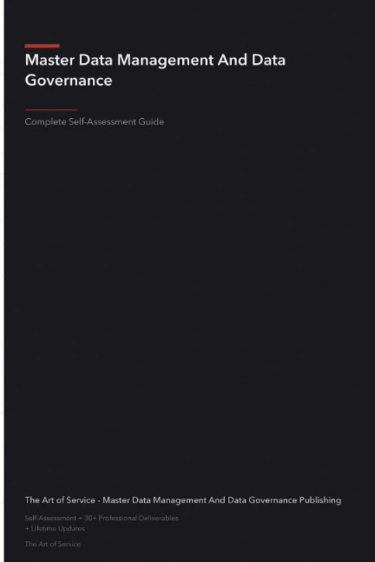 Master Data Management And Data Governance A Complete Guide
