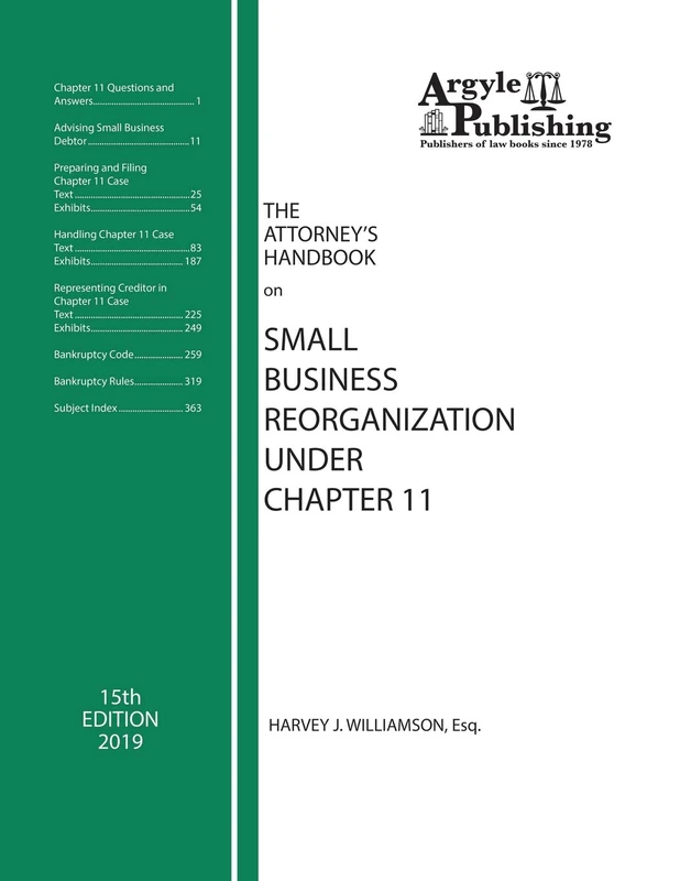 The Attorney's Handbook on Small Business Reorganization Under Chapter 11 - Image 1