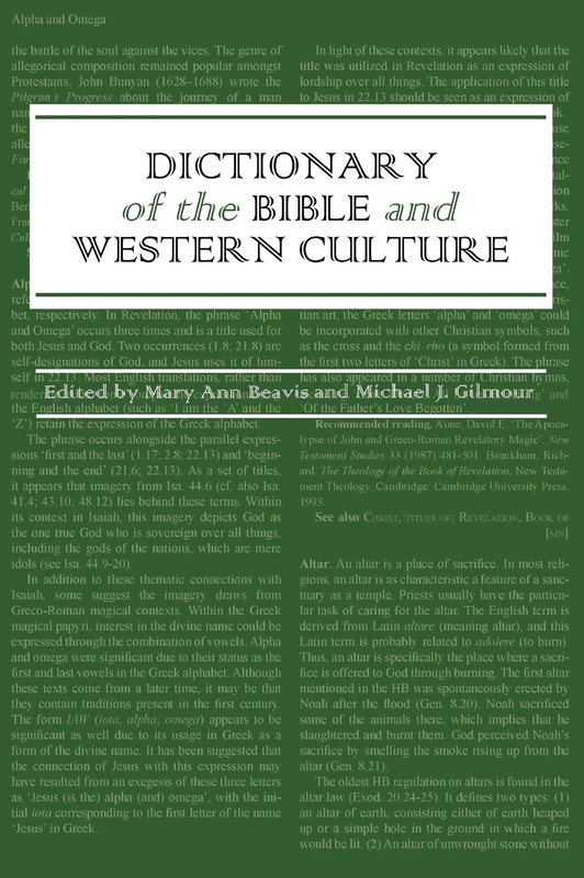 Dictionary of the Bible and Western Culture