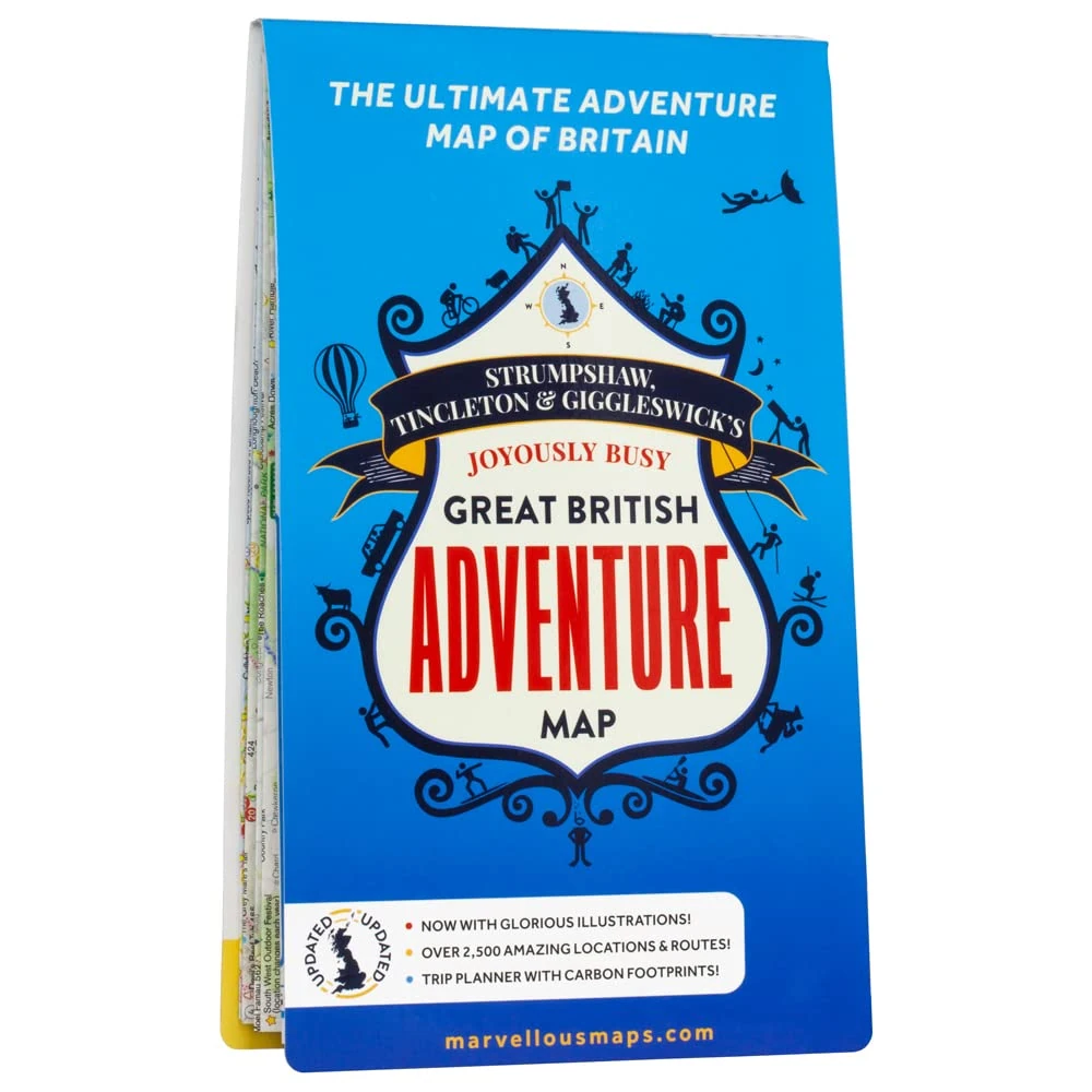 Great British Adventure Map | Updated for 2023 | Discover Britain | British Adventure Map & Guide | Holiday Planning | Days Out | British Geography (ST&G's Joyously Busy Great British Adventure Map)