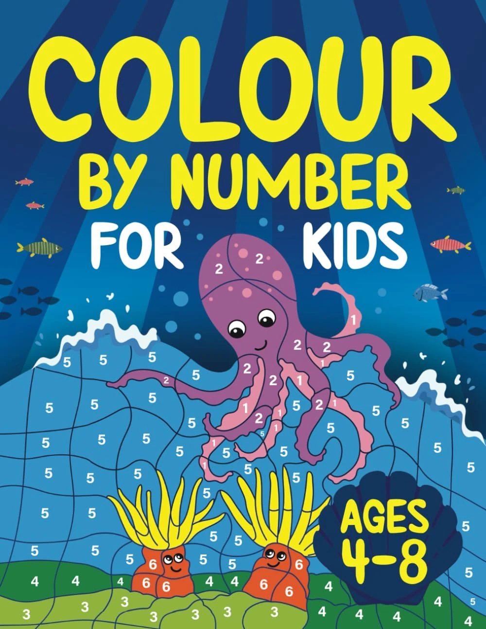 Colour by Number for Children: 50 Unique Images - Activity Book for Kids (Colour by Number for Kids aged 4-8)