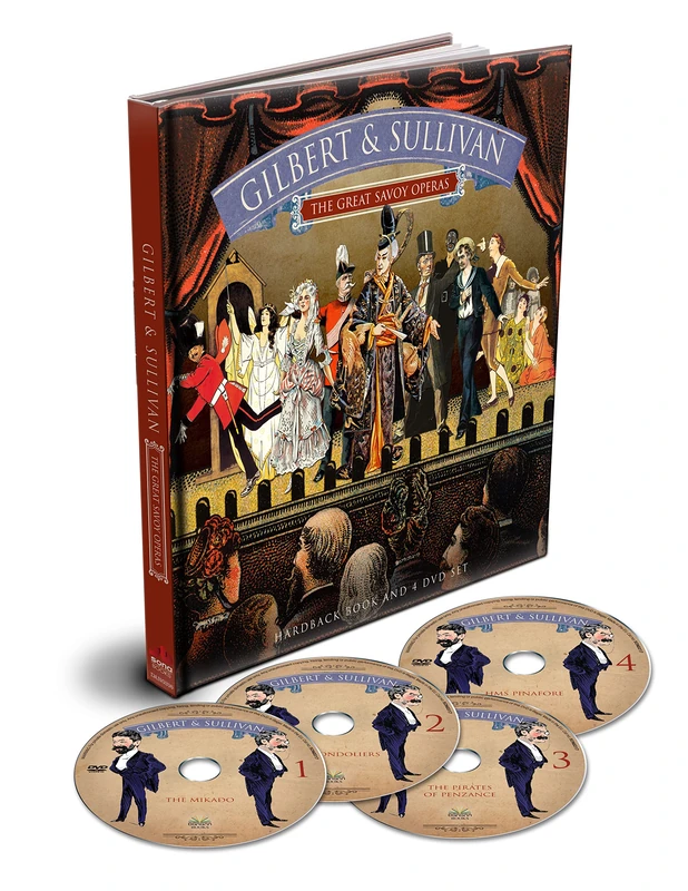 Sona Books Gilbert & Sullivan - Deluxe Book and 4 DVD Set