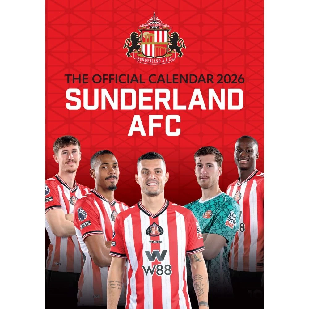 2026 CALENDAR SUNDERLAND FC MONTH TO VIEW A3 WALL CALENDAR OFFICIAL PRODUCT