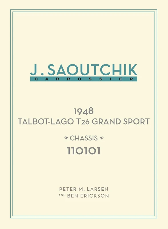 Jacques Saoutchik, Carrossier: 1948 Talbot-Lago Grand Sport Chassis 110101