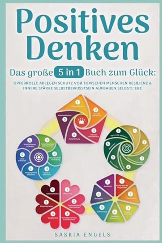Positives Denken – Das große 5 in 1 Buch zum Glück: Opferrolle ablegen | Schutz vor toxischen Menschen | Resilienz & innere Stärke | Selbstbewusstsein aufbauen | Selbstliebe empfinden