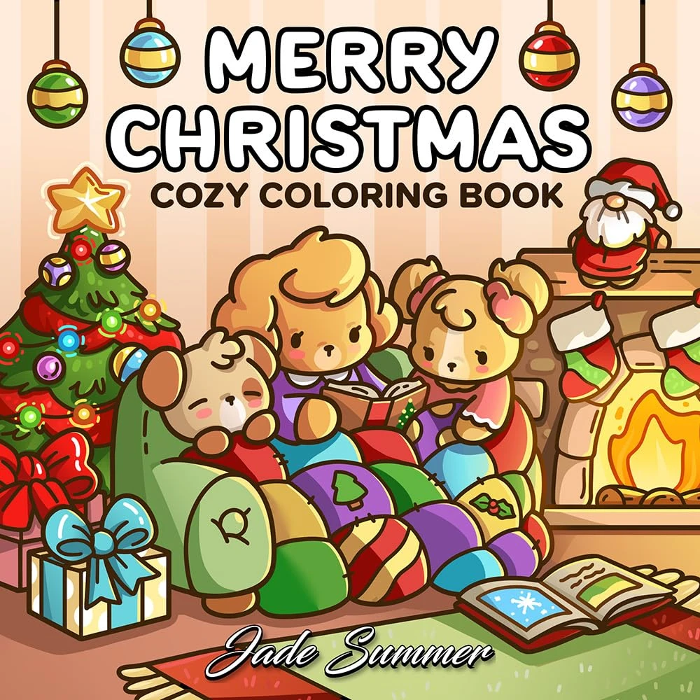 Merry Christmas: Cozy Coloring Book for Adults and Teens with Adorable Characters and Cute Holiday Scenes for Relaxation (Cozy Coloring Books)