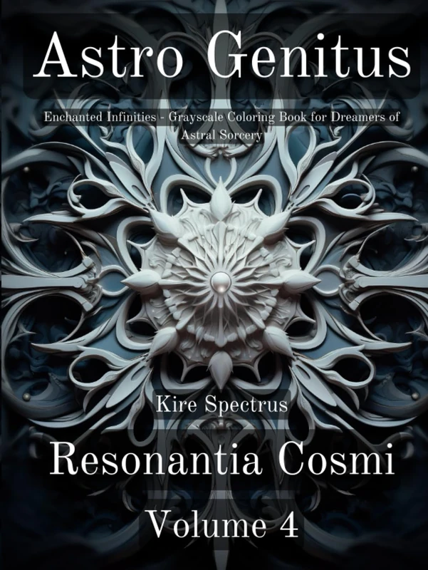 Astro Genitus -- Resonantia Cosmi - Volume 4: Enchanted Infinities - Grayscale Coloring Book for Dreamers of Astral Sorcery - Image 1