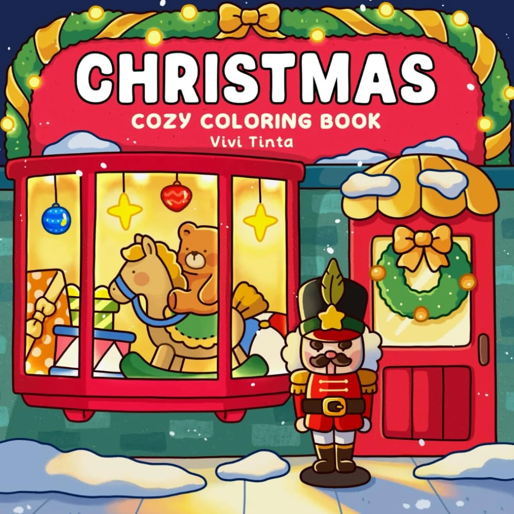 Christmas: Cozy Coloring Book for Adults & Teens Featuring Festive Holiday Winter Scenes