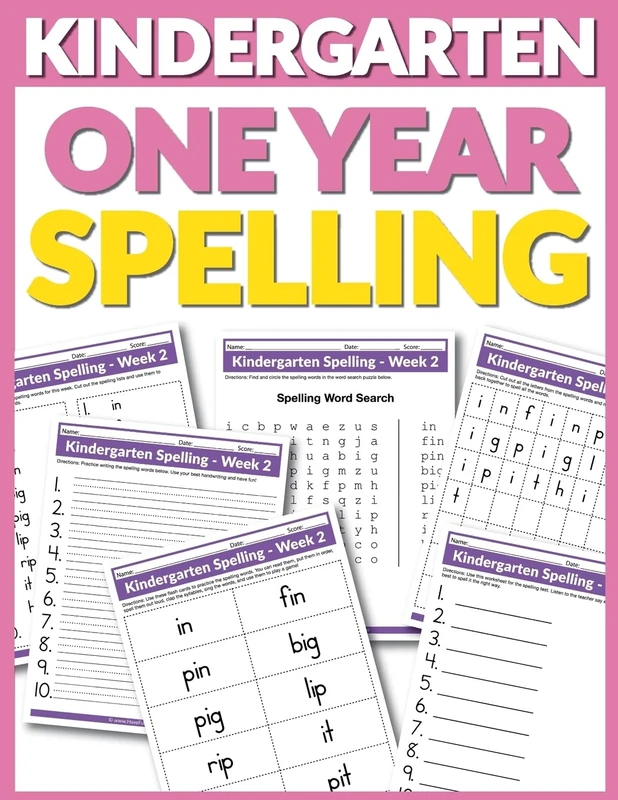 Kindergarten One Year Spelling Curriculum - Image 1