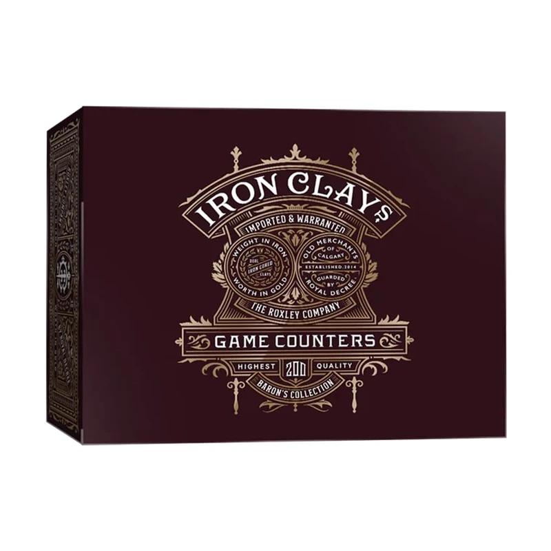 ROXLEY GAMES | Iron Clays 200 | Luxury Gaming Chip Set Accessory | 2 Players | 20-40 Minutes - Image 1